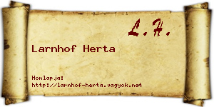 Larnhof Herta névjegykártya
